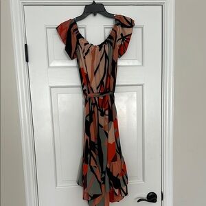 Elegant Multicolor Ruffle Dress